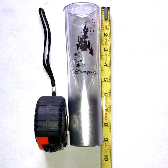 Disneyland Paris Exclusive Silver & Black Castle Tumblers/Champagne Flute/Glass - Picture 5 of 5